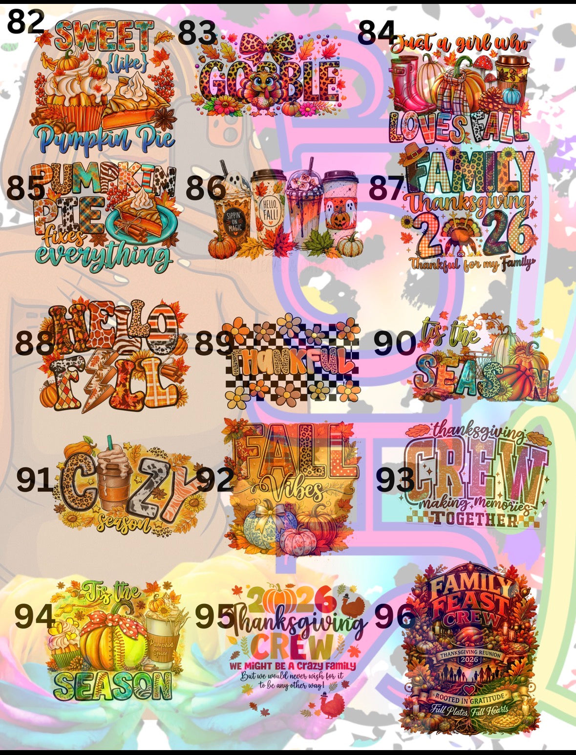 Fall / Thanksgiving / Halloween Shirt Designs