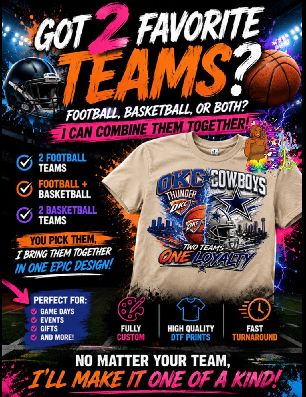 🏈🏀 GOT 2 FAVORITE TEAMS? WHY CHOOSE JUST ONE?! 🔥