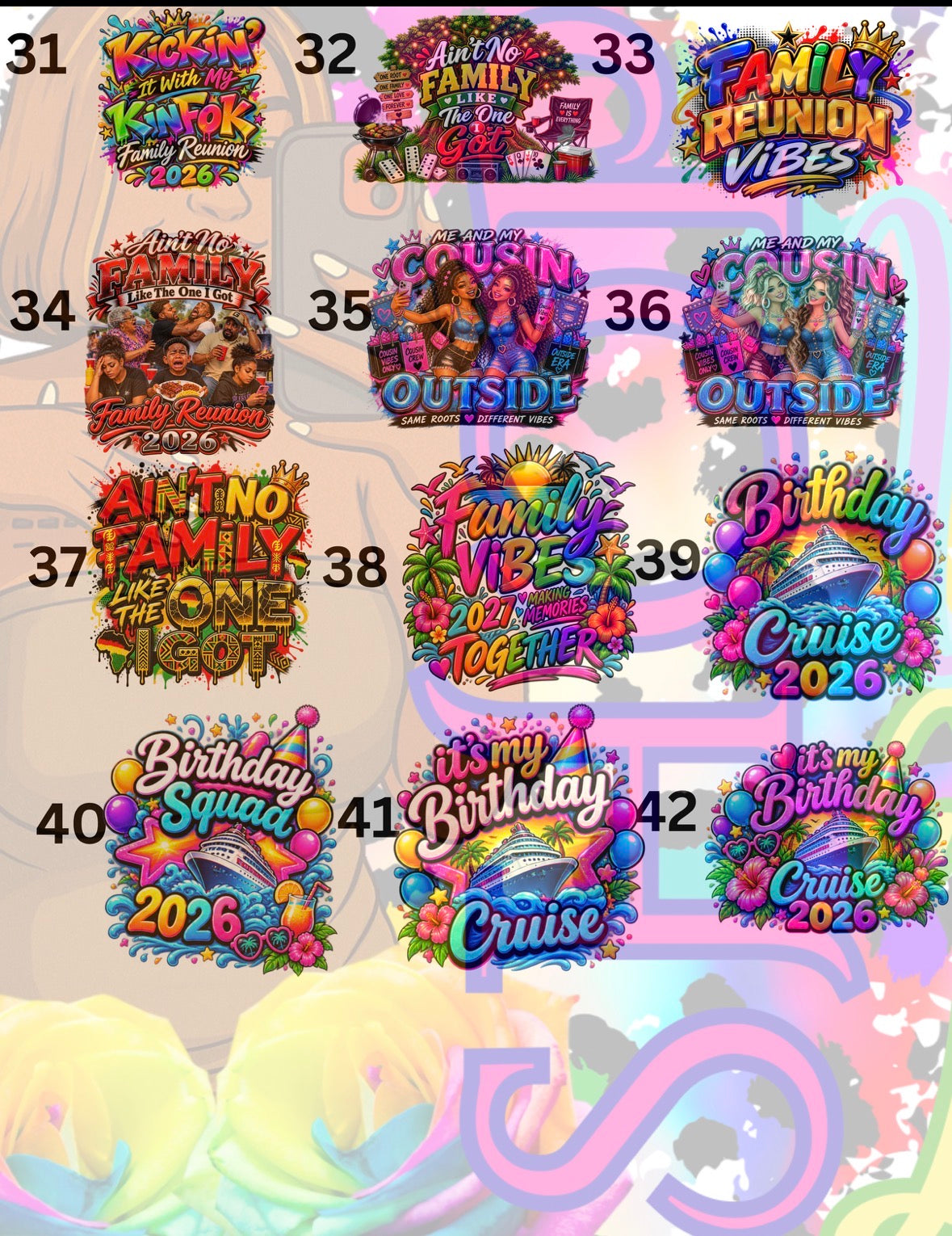 Family Reunion / Cruise Trip Shirt Designs