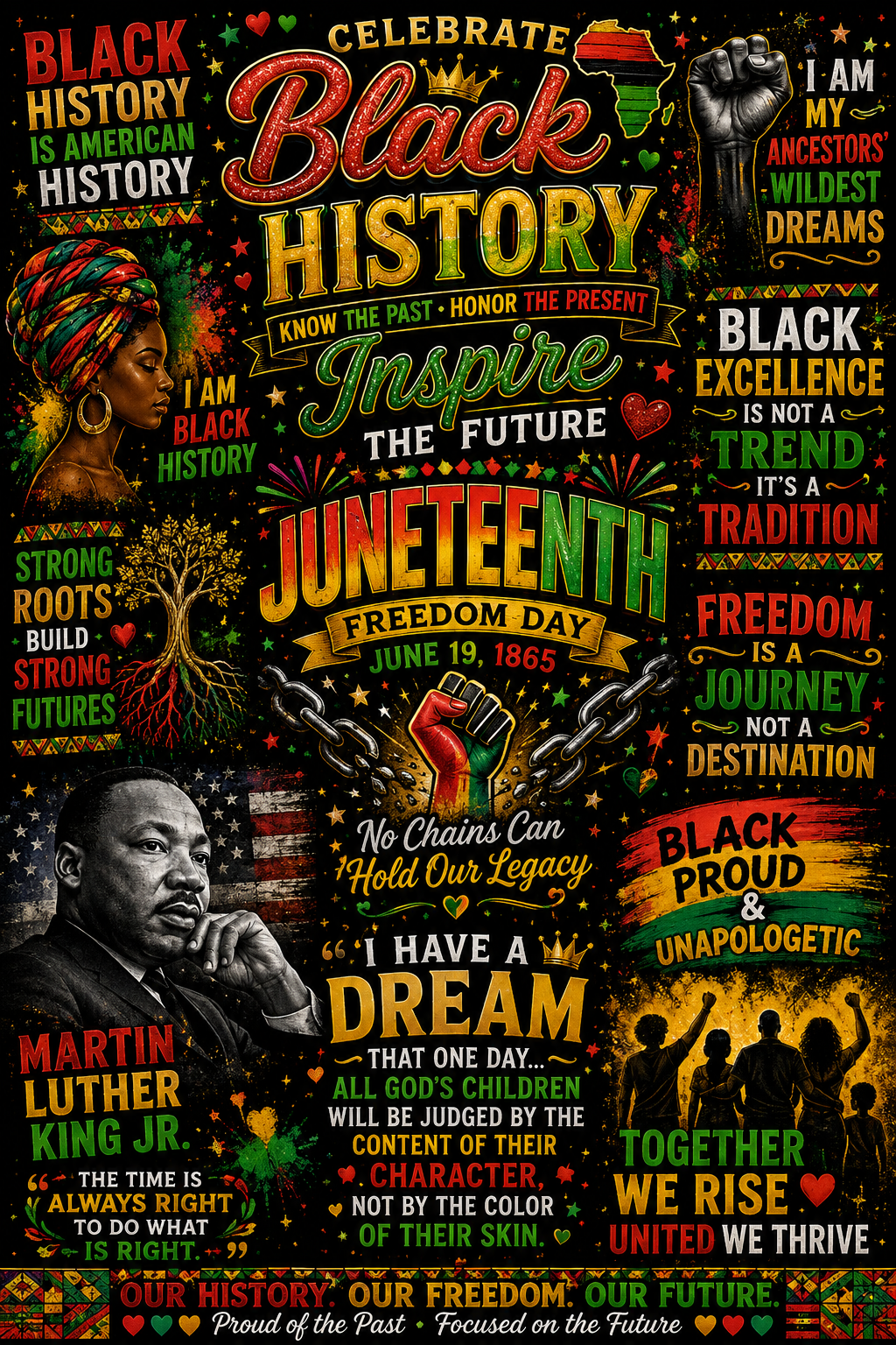 Black History / MLK Jr. / Juneteenth Shirt Designs