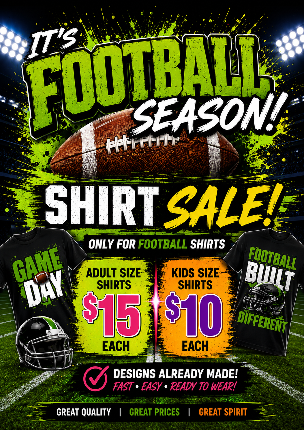 🏈 Football Shirt Designs – Game Day Ready! 🏈