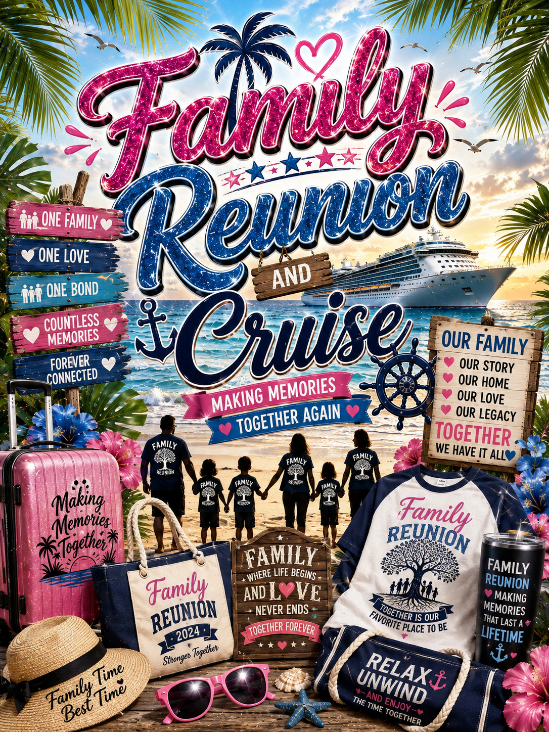 Family Reunion / Cruise Trip Shirt Designs