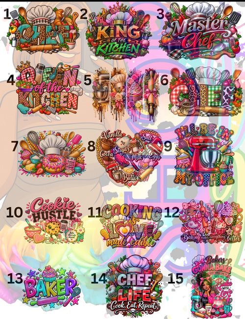 Chef / Baking Shirt Designs