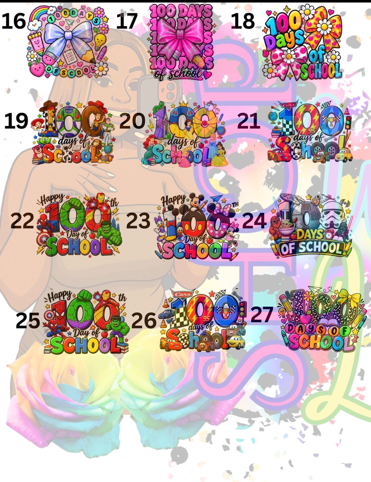 100 Days of School Shirt Designs