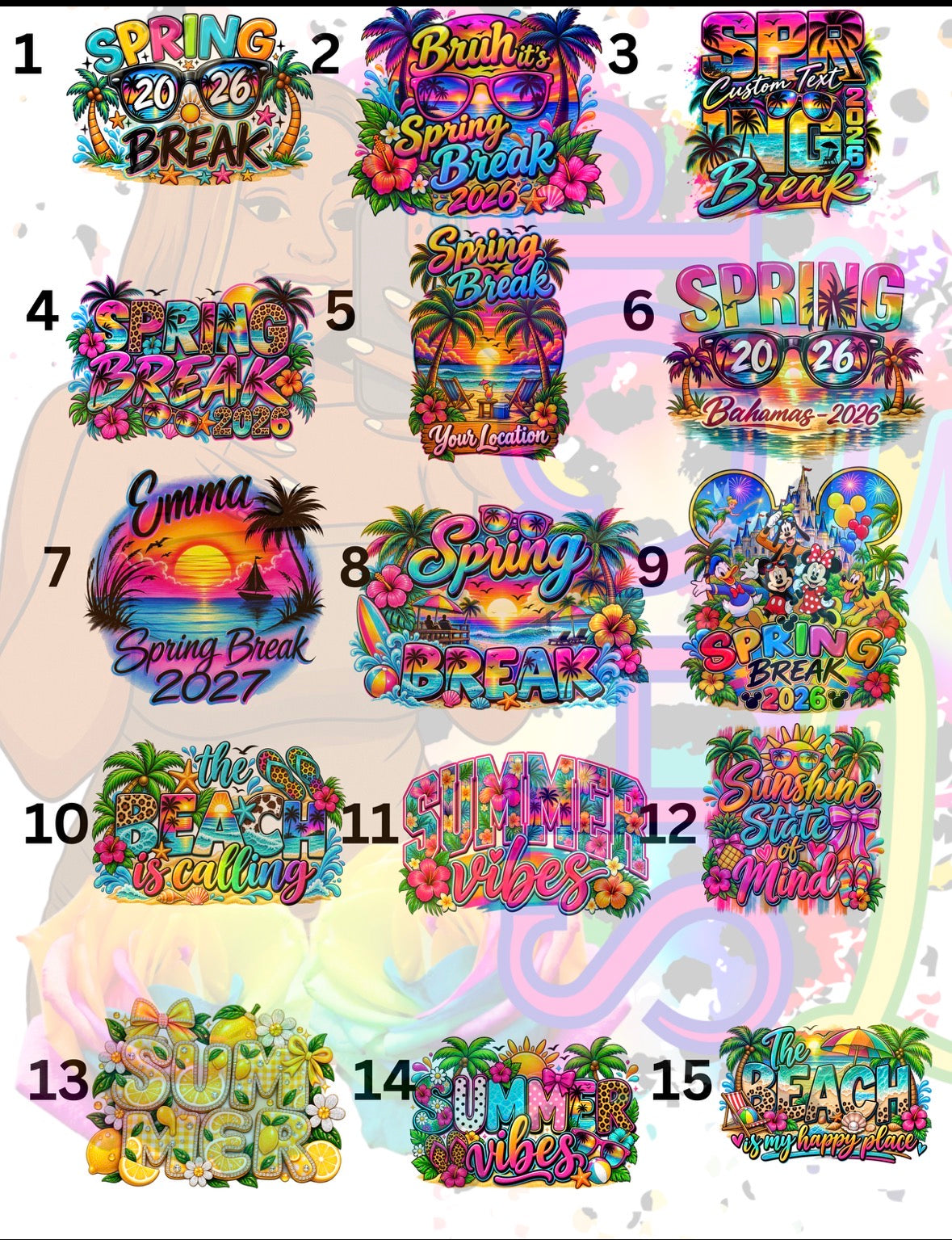 Spring Break / Summer Shirt Designs