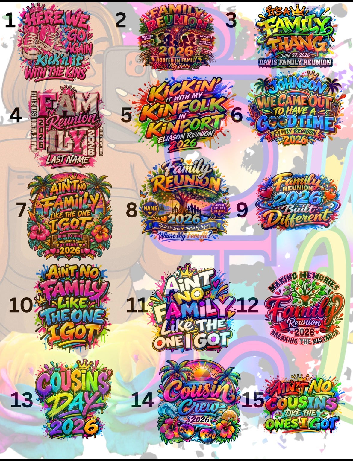 Family Reunion / Cruise Trip Shirt Designs