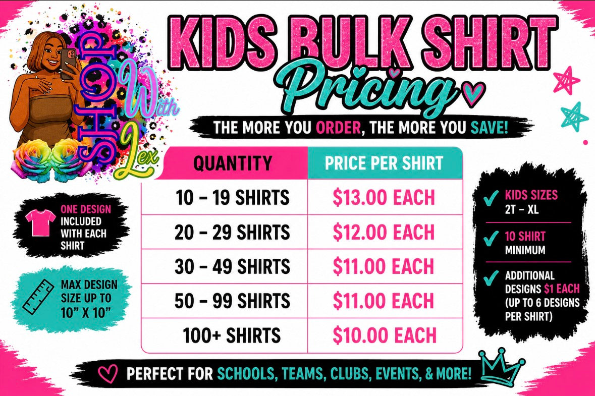 Kids Bulk Shirts