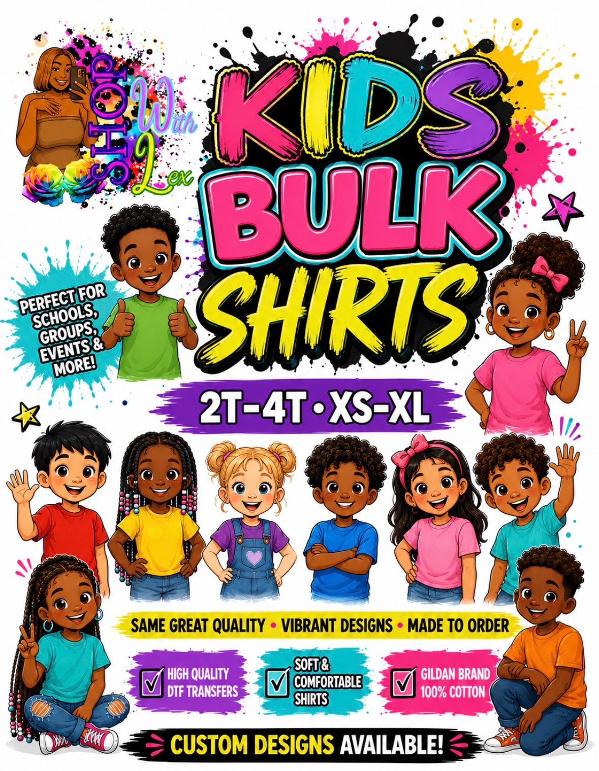 Kids Bulk Shirts