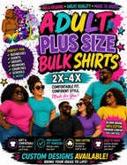 Adult Bulk Plus Size Shirts 2X-4X