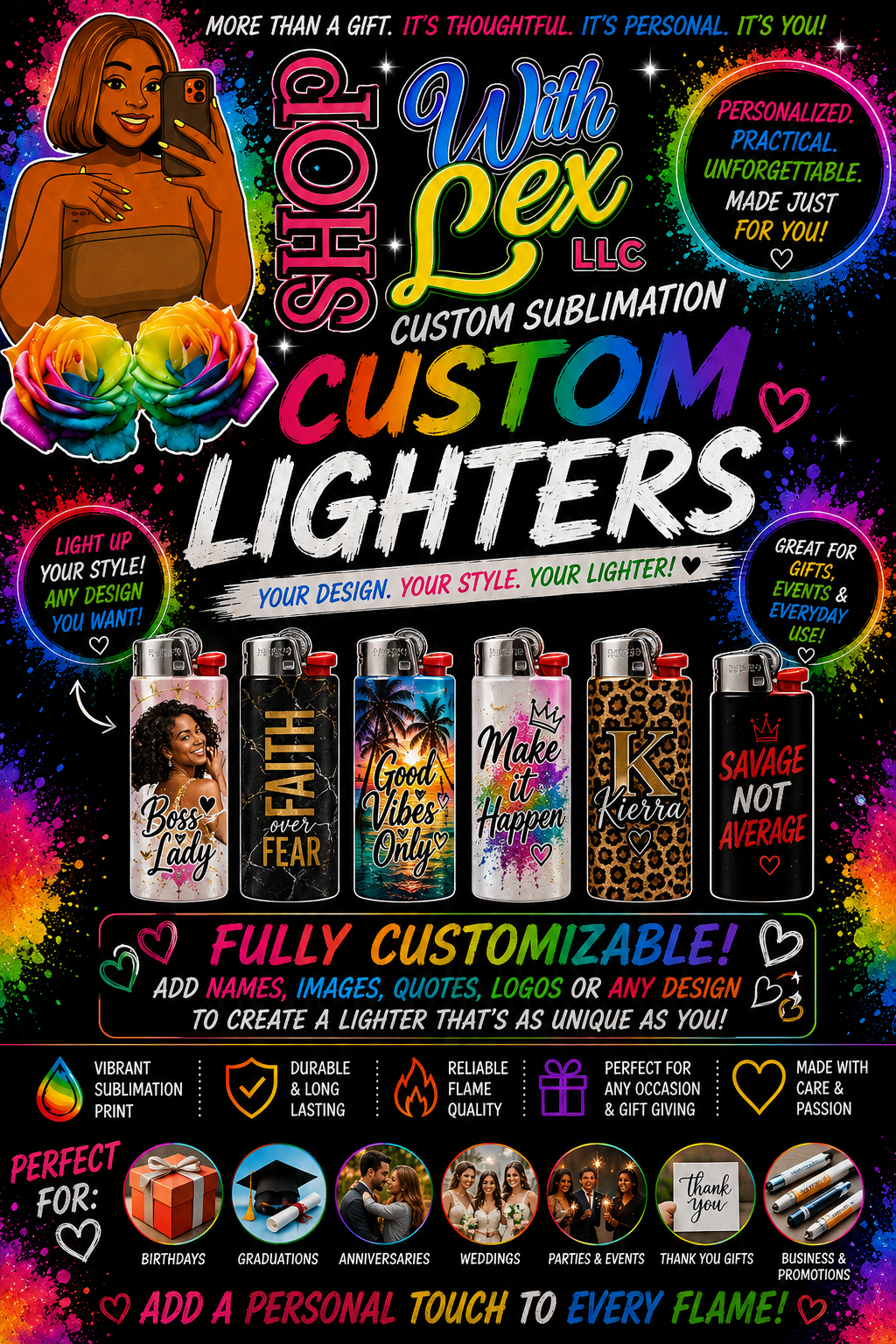 🔥 Custom Sublimation Lighters