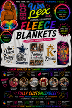 🛏️ Custom 50x60 Sublimation Fleece Blankets