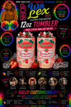 ✨ Custom 12oz Decorative Top Sublimation Tumblers