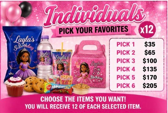 Individual Package Party Favor - ShopWithLexLLC